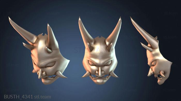 Бюсты монстры и герои Стилизованная демоническая маска Genshin Impact Xiao