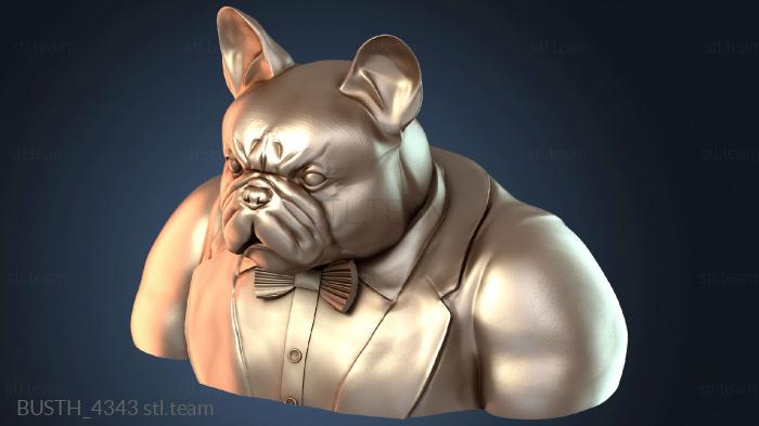 Бюсты монстры и герои Джентльмен, французский бульдог, половина