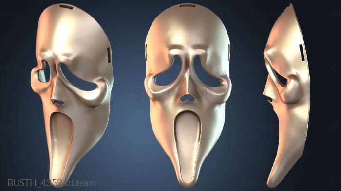 Бюсты монстры и герои Маска призрака для лица Scr Yosh