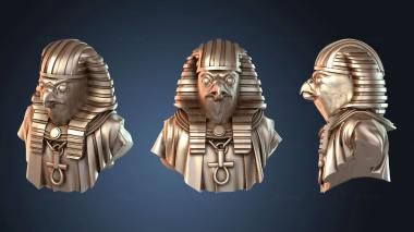 3D модель Бюст египетского бога Гора (STL)