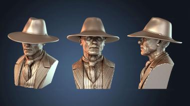 3D модель Харрис «Мир Дикого Запада» Сид Наик «Человек в черном» (STL)