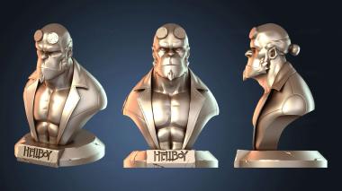 3D модель Бюст хеллбоя (STL)
