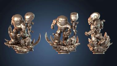 3D модель Железный человек Халкбастер и железный человек (STL)