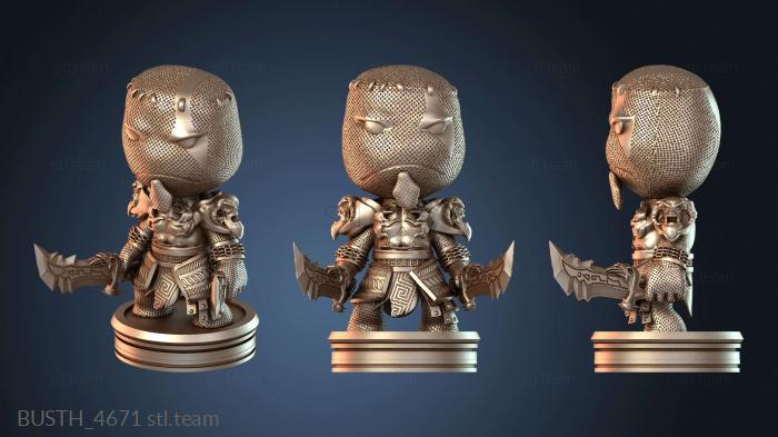 Бюсты монстры и герои Кратос Бронированный