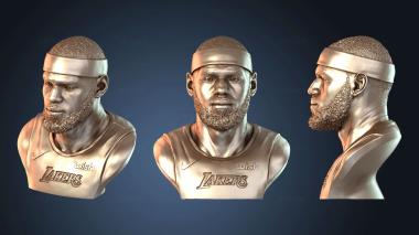3D модель Леброн Джеймс Бюст (STL)