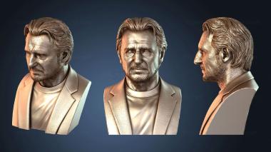 3D модель Бюст Лиама Нисона и мужчина из Моргана (STL)