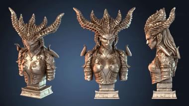 3D модель Бюст Темной Лилит (STL)