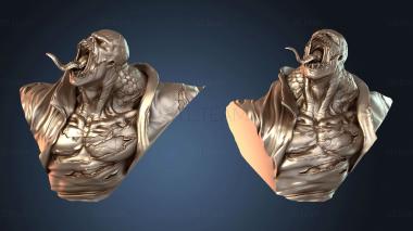 3D модель Детализированный бюст ящерицы Лагарто (STL)