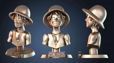 3D модель Динамический Луффи Бюст (STL)