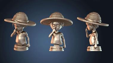3D модель Бюст Луффи Кида (STL)