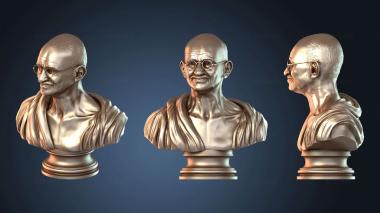 3D модель Бюст Махатмы Ганди (STL)