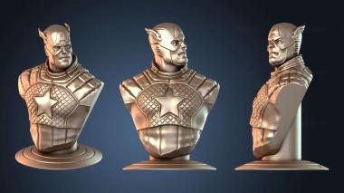 3D модель Бюст Капитана Америки от MARVELL (STL)