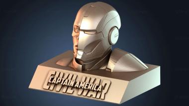 3D модель Бюст MARVEL «Гражданская война» (STL)