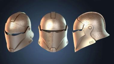 3D модель Лицевая пластина шлема коммандос Средневековой Республики (STL)