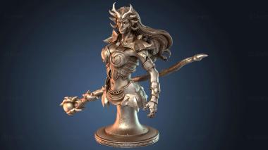 3D модель Средневековый шлем Вольфа Командира с трещинами (STL)