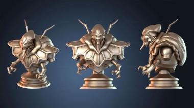 3D модель Бюст живого скарабея из мумий (STL)
