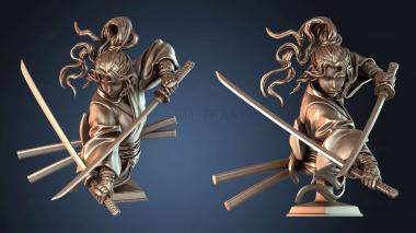 3D модель Неко Воин Бэнгс (STL)