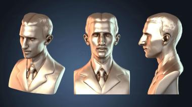 3D модель Бюст Николы Теслы (STL)