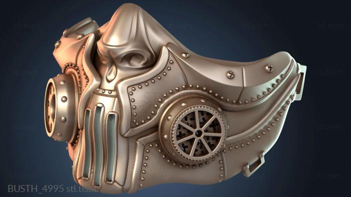 Стилизованная маска орка и первобытный стимпанк