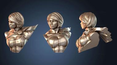 3D модель Бюст сильной девушки (STL)