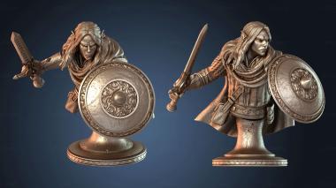 3D модель Бюст героя-эльфа Первобытного Атоса (STL)