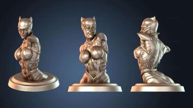 3D модель Бюст Женщины-кошки Сэйбер (STL)