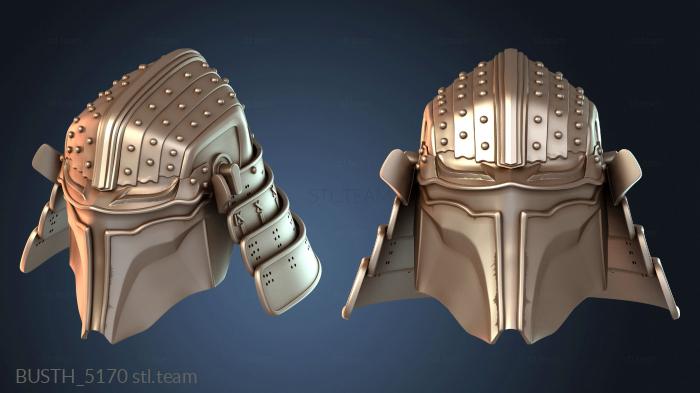 Бюсты монстры и герои Шлем самурая-мандалорца с задними ремешками