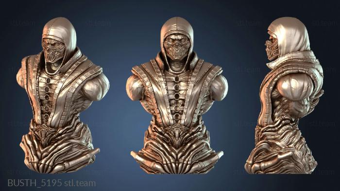Бюсты монстры и герои Scorpion bust mortal kombat tsaber