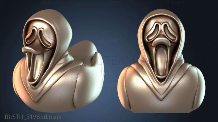 Бюсты монстры и герои Кричащая утка многоцветная черная