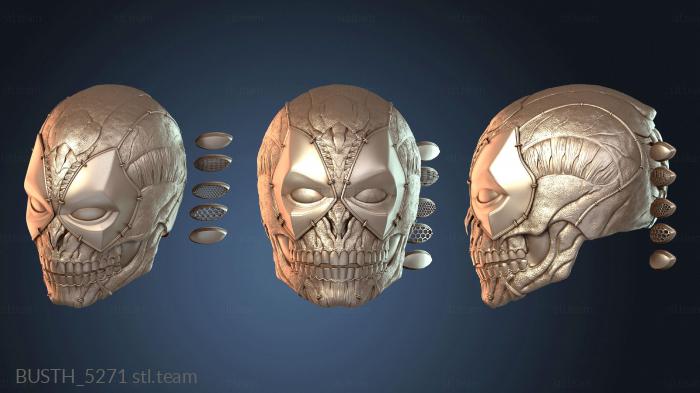 Бюсты монстры и герои Черепной шлем Дэдпула, глаз мертвого черепа