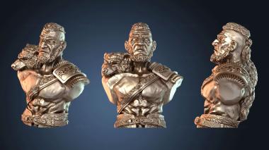 3D модель Классическая фигурка бюста викинга (STL)