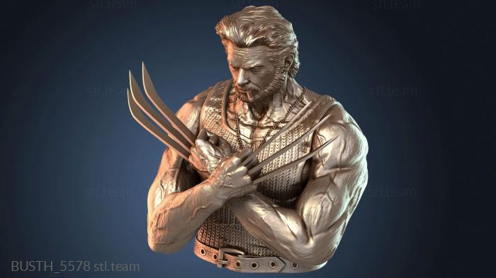 Бюсты монстры и герои Детализированный бюст Росомахи от Anycubic