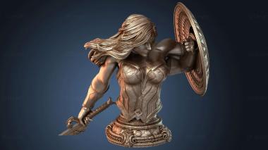 3D модель Бюст Чудо-женщины с челкой (STL)