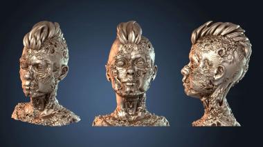 3D модель Зомби-панк-женщина (STL)