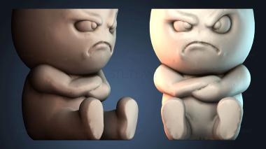 3D модель Чашка для яиц Grumpy (STL)