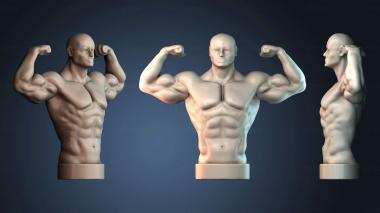 3D модель Портрет и печать бодибилдера (STL)