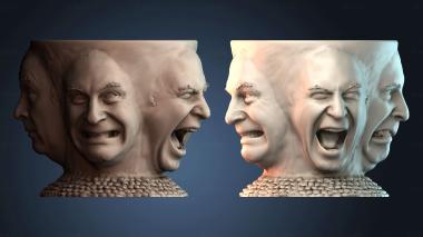 3D модель Многогранные эмоциональные лица (STL)