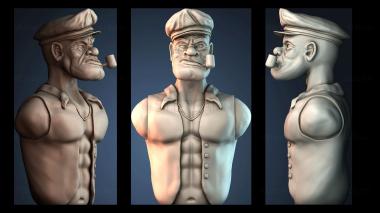 3D модель Popaj bust (STL)