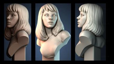 3D модель Бюст девушки (STL)