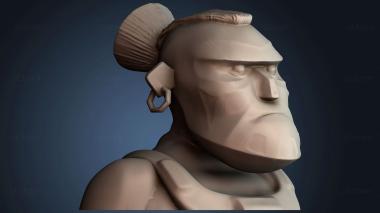 3D модель Коллекционный бюст воина Бум Бич (STL)