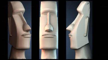 3D модель Голова моаи на острове Пасхи (STL)