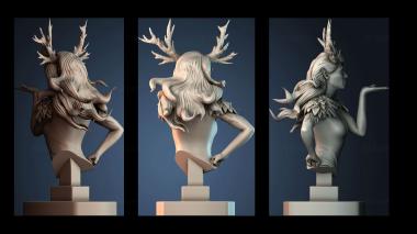 3D модель Бюст дриады (STL)