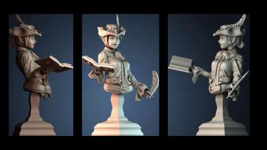 3D модель Бюст фэнтезийного эльфа (STL)