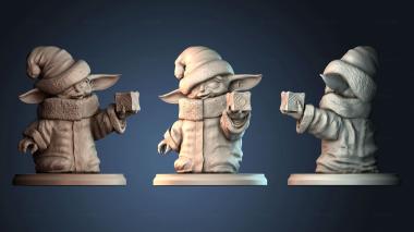 3D модель Шапка Санты Малыш Йода с голокроном (STL)