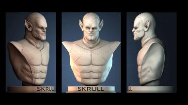 3D модель Бюст Скрулла Marvels (STL)