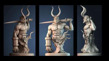 3D модель Бюст Хеллбоя (STL)