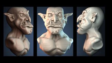 3D модель Бюст гоблина (STL)