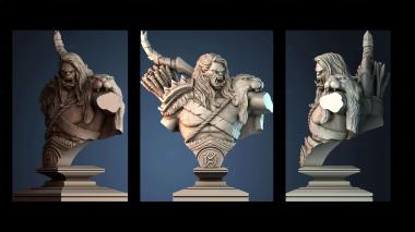 3D модель Бюст орка (STL)