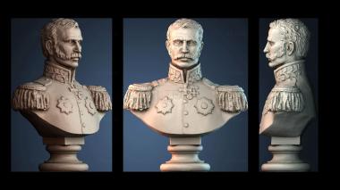 3D модель Бюст графа Строганова (STL)