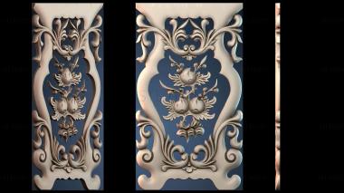 3D модель Стол и стул с узором персиковое дерево (STL)